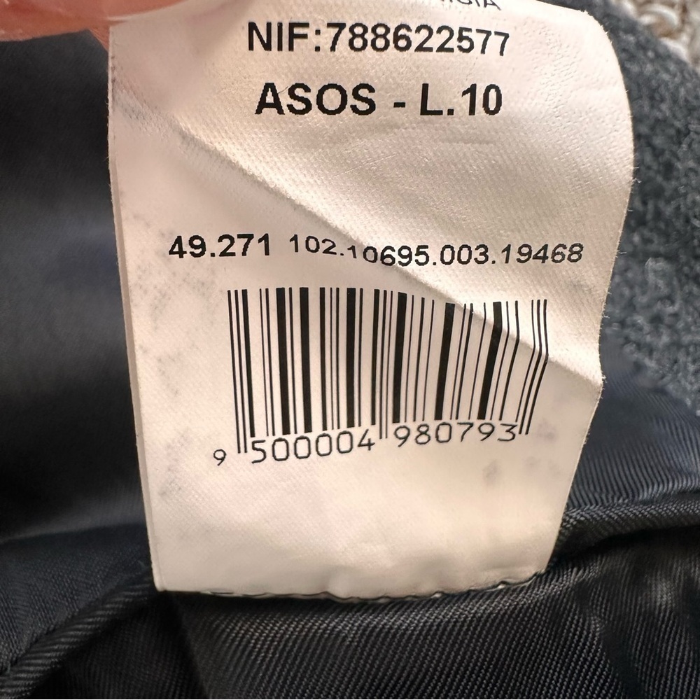 ASOS Women’s Gray Wool Double Breasted Blazer Jacket Size EU 36 US 6 - Picture 5 of 8